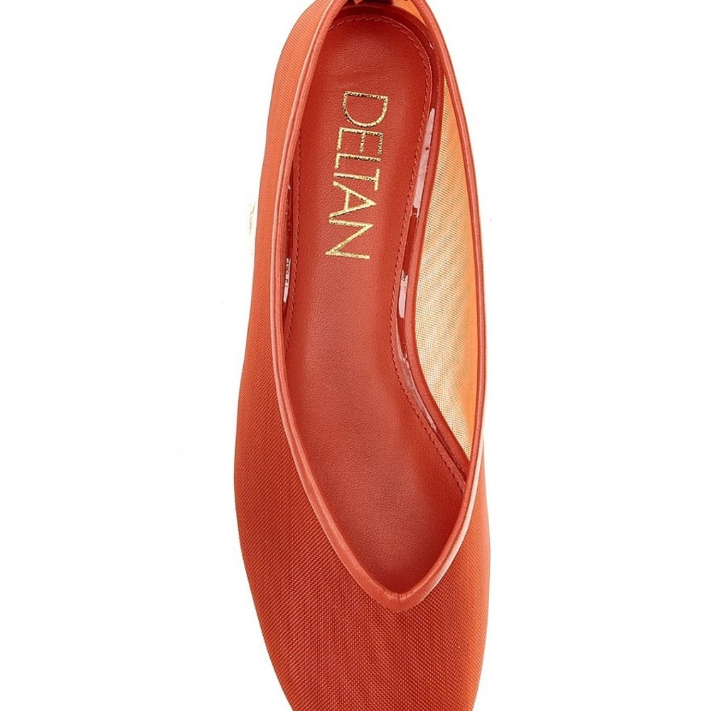 Deltan Maeve Mesh Ballerina Dress Flats Size 11M Color: Baked Clay - Picture 3 of 5